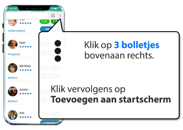 android: Spirituelemediums.nl instellen als app op Mobiel
